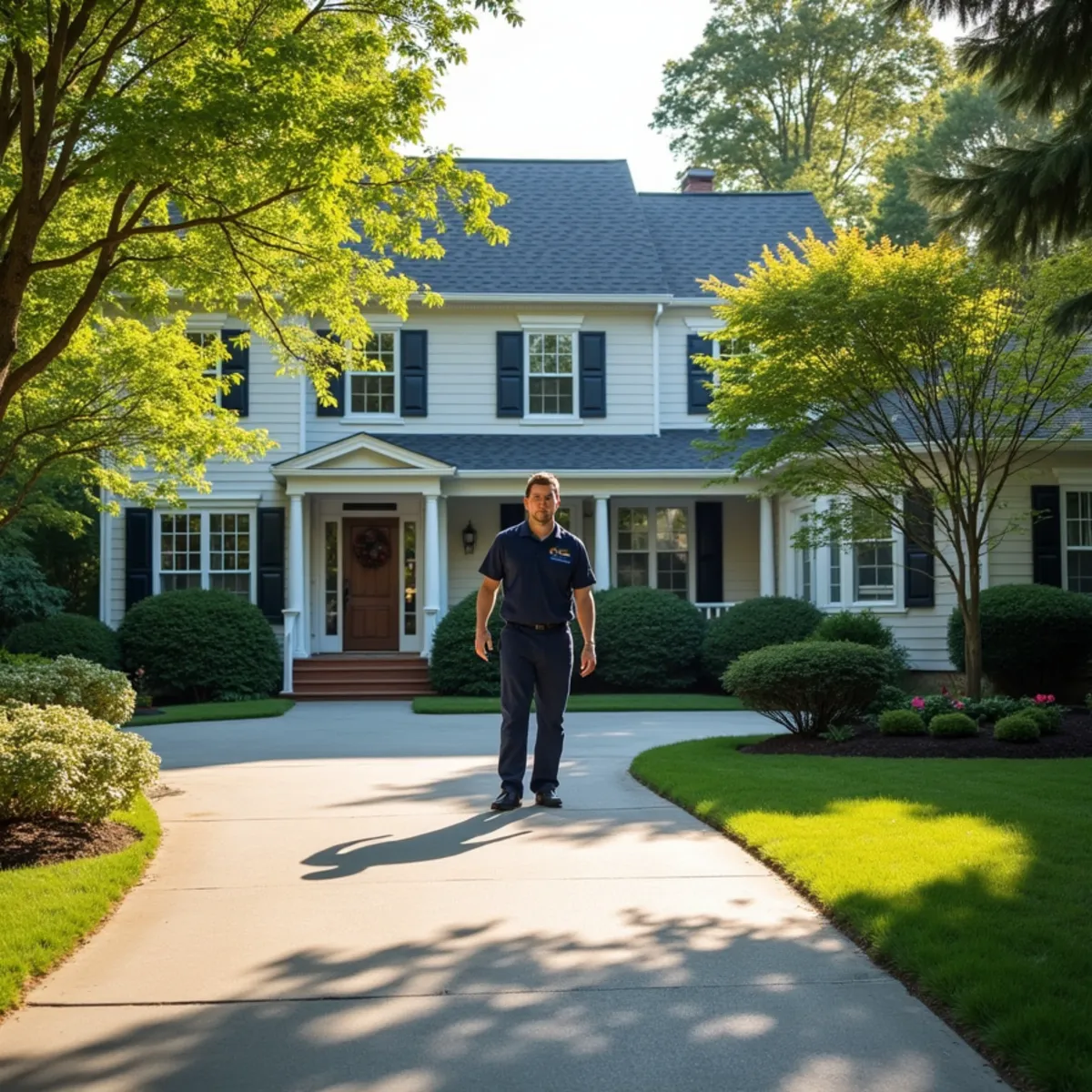 Residential architecture and spotless home interior in Mastic, Long Island